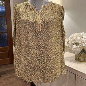 Max Studio Yellow Floral Bohemian